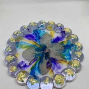 Base de Resina con Orquidea